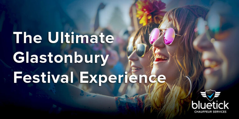 Festival-goers in the UK dancing and enjoying live music at Glastonbury, wearing colorful outfits and surrounded by vibrant crowds